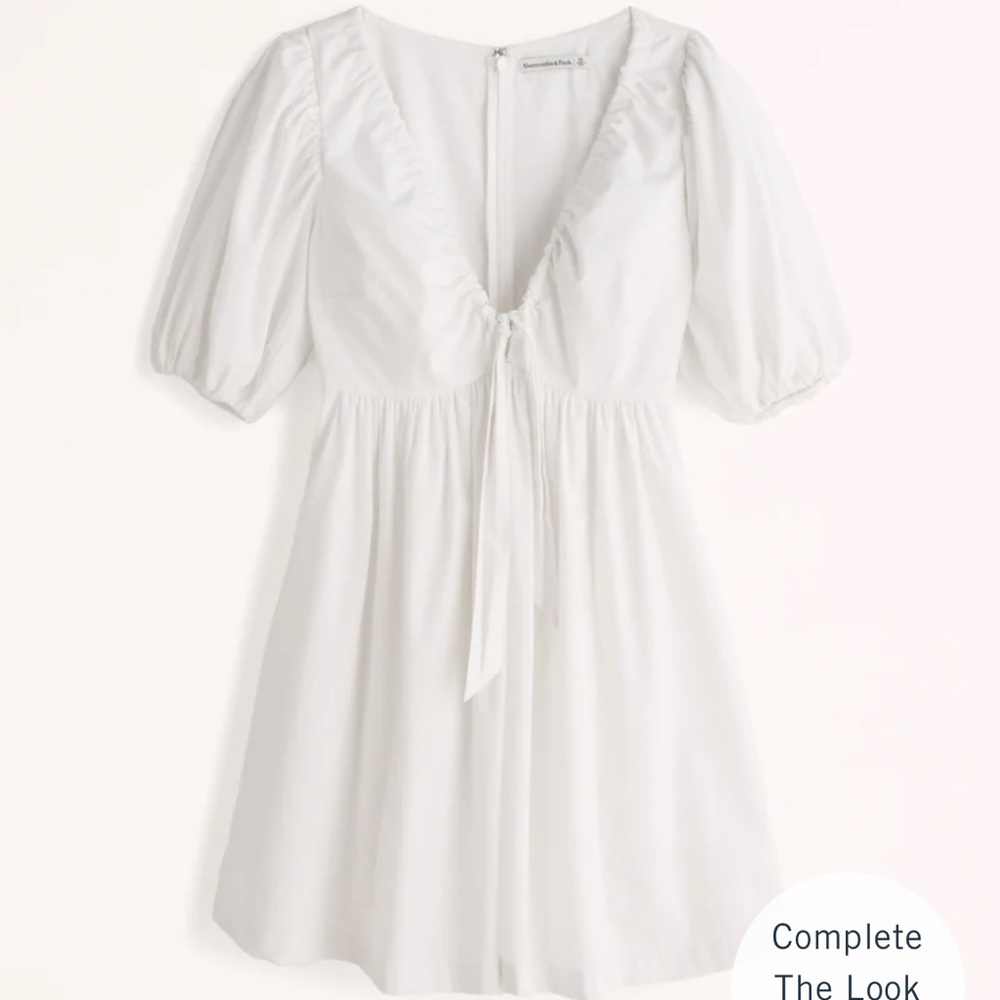 Abercrombie Cinch-Front Poplin Mini Dress